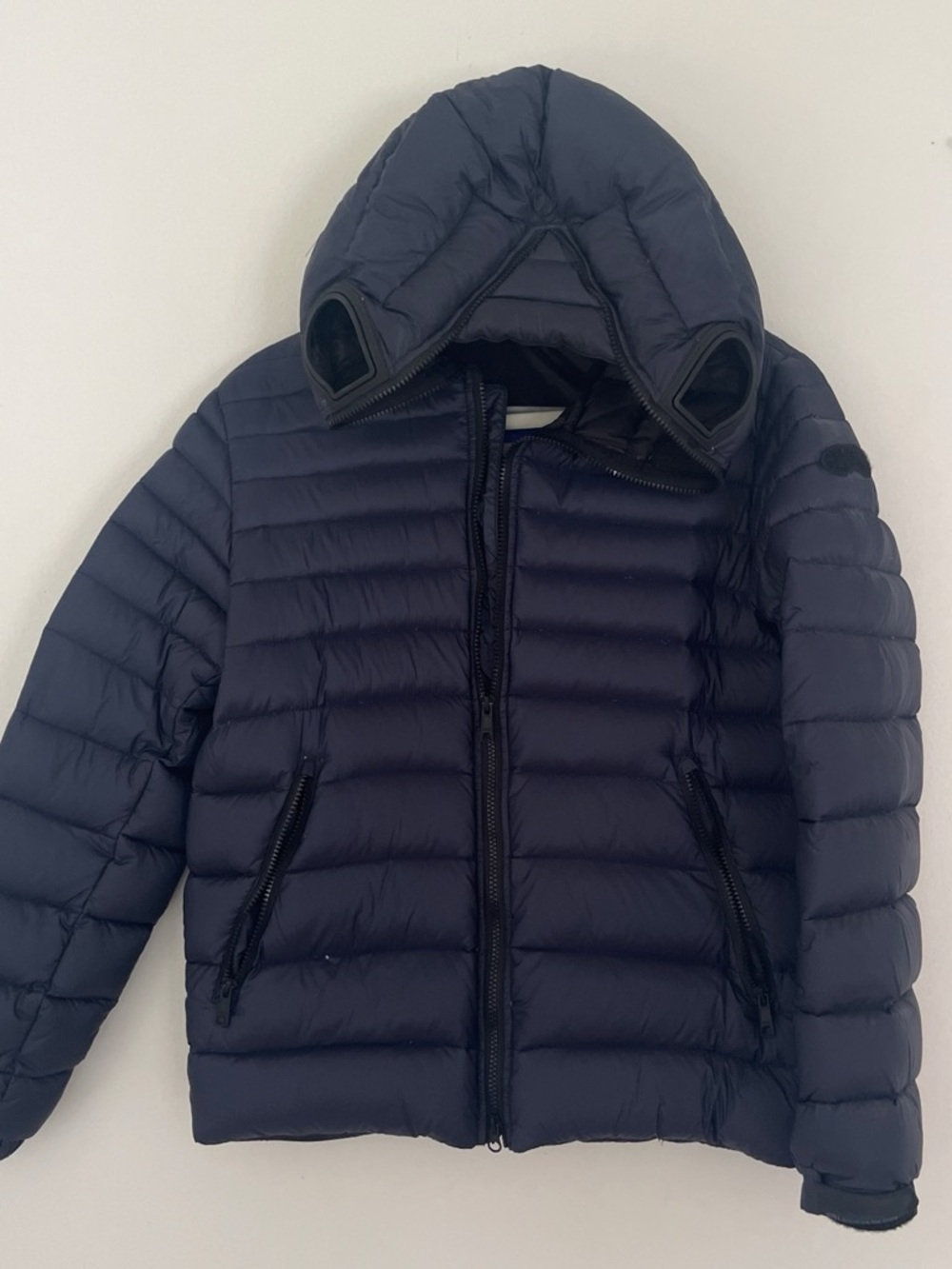 Men's Navy Hooded Puffer Jacket